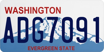 WA license plate ADG7091