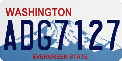 WA license plate ADG7127