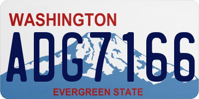 WA license plate ADG7166