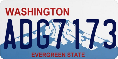WA license plate ADG7173