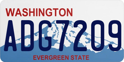 WA license plate ADG7209