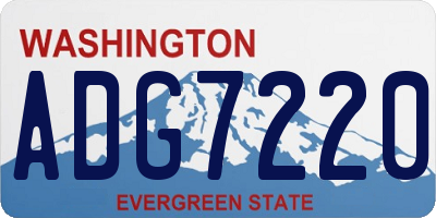 WA license plate ADG7220