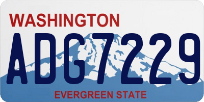 WA license plate ADG7229