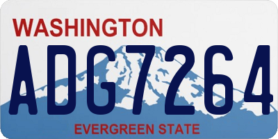 WA license plate ADG7264