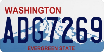 WA license plate ADG7269