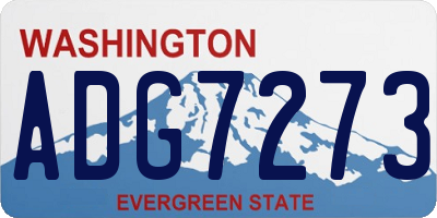 WA license plate ADG7273