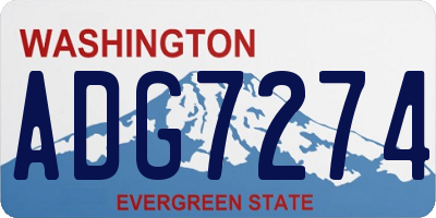 WA license plate ADG7274