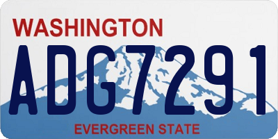 WA license plate ADG7291