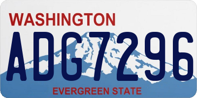 WA license plate ADG7296