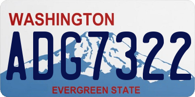 WA license plate ADG7322