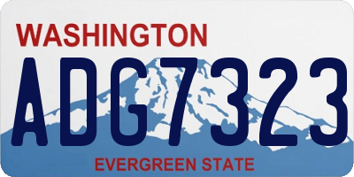 WA license plate ADG7323