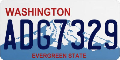 WA license plate ADG7329