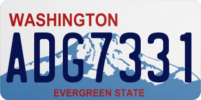 WA license plate ADG7331