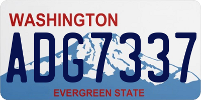 WA license plate ADG7337