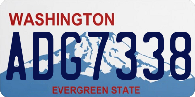 WA license plate ADG7338