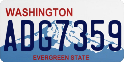 WA license plate ADG7359