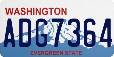WA license plate ADG7364