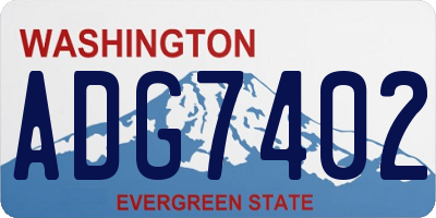WA license plate ADG7402