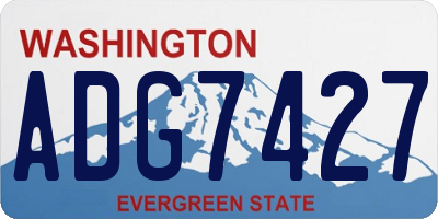 WA license plate ADG7427