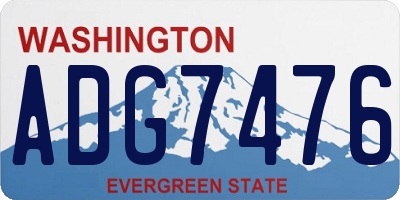 WA license plate ADG7476