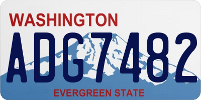 WA license plate ADG7482