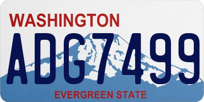 WA license plate ADG7499