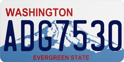 WA license plate ADG7530