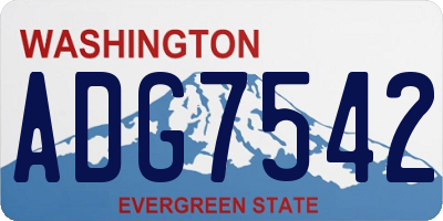 WA license plate ADG7542