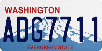 WA license plate ADG7711