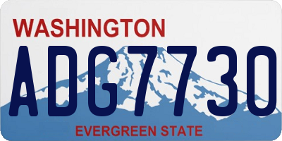 WA license plate ADG7730
