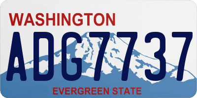 WA license plate ADG7737