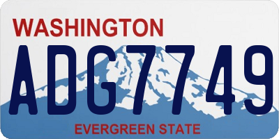 WA license plate ADG7749