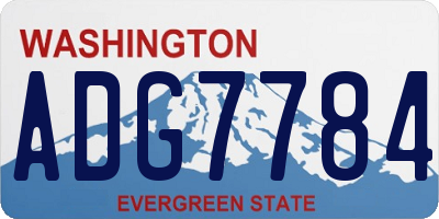 WA license plate ADG7784