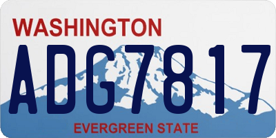 WA license plate ADG7817