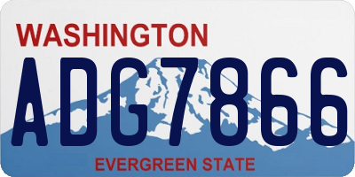 WA license plate ADG7866