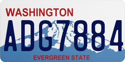 WA license plate ADG7884