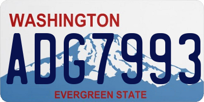 WA license plate ADG7993