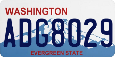 WA license plate ADG8029