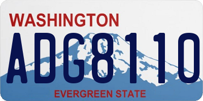 WA license plate ADG8110
