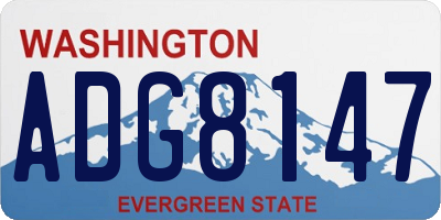 WA license plate ADG8147