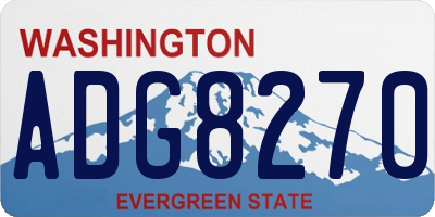 WA license plate ADG8270