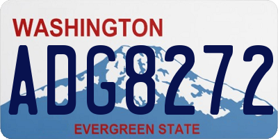 WA license plate ADG8272