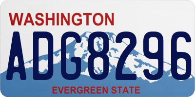 WA license plate ADG8296