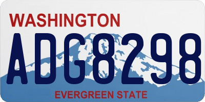 WA license plate ADG8298