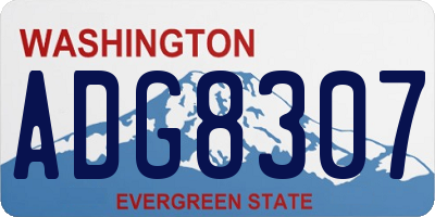 WA license plate ADG8307