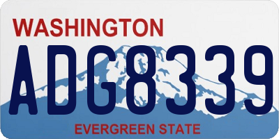WA license plate ADG8339