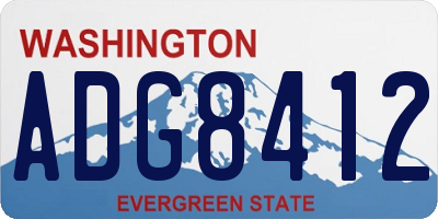 WA license plate ADG8412