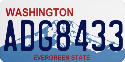 WA license plate ADG8433