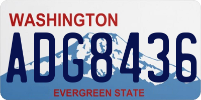 WA license plate ADG8436