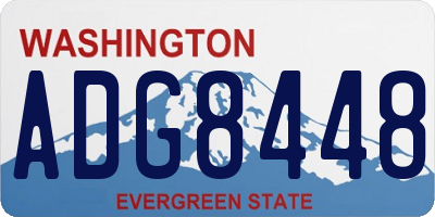 WA license plate ADG8448